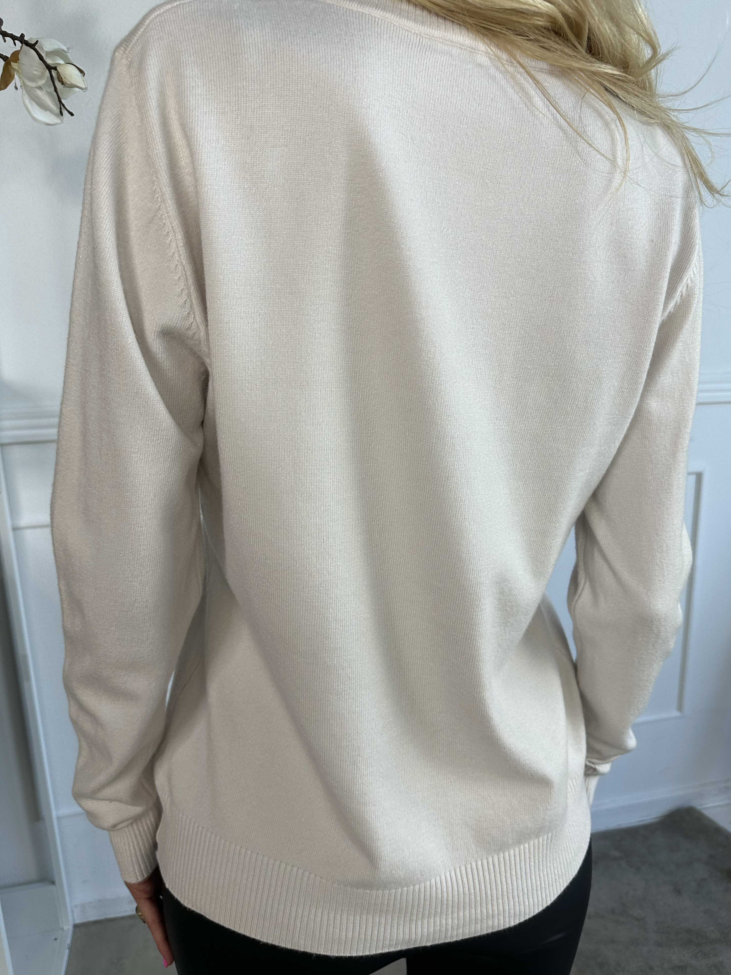 Fidan - Stickad cardigan i mjuk viskos och bomull